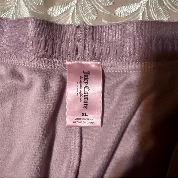Juicy Couture Purple Velour Sweatpants/Sleep Pants/Joggers -Size XL -NW08 - Picture 6 of 8